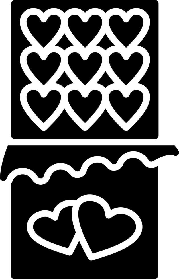 Chocolate Bar Glyph Icon vector