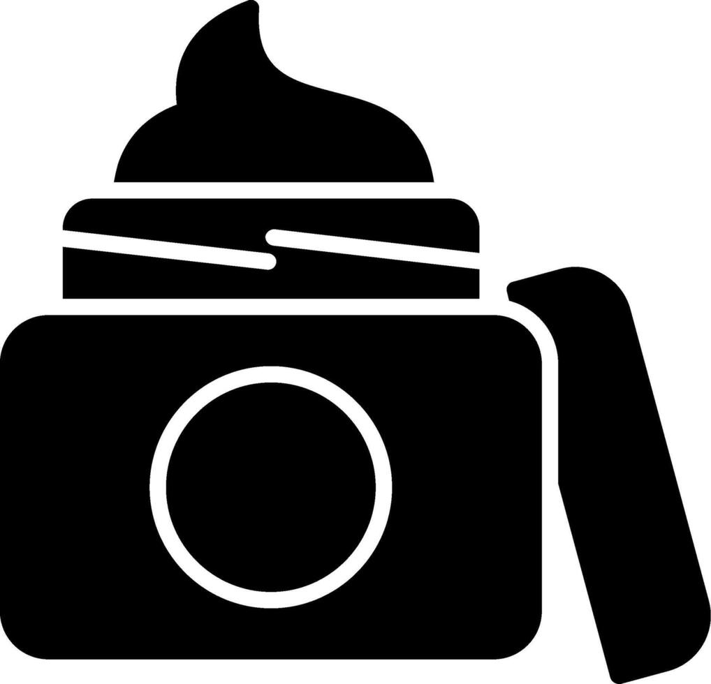 Face Cream Glyph Icon vector