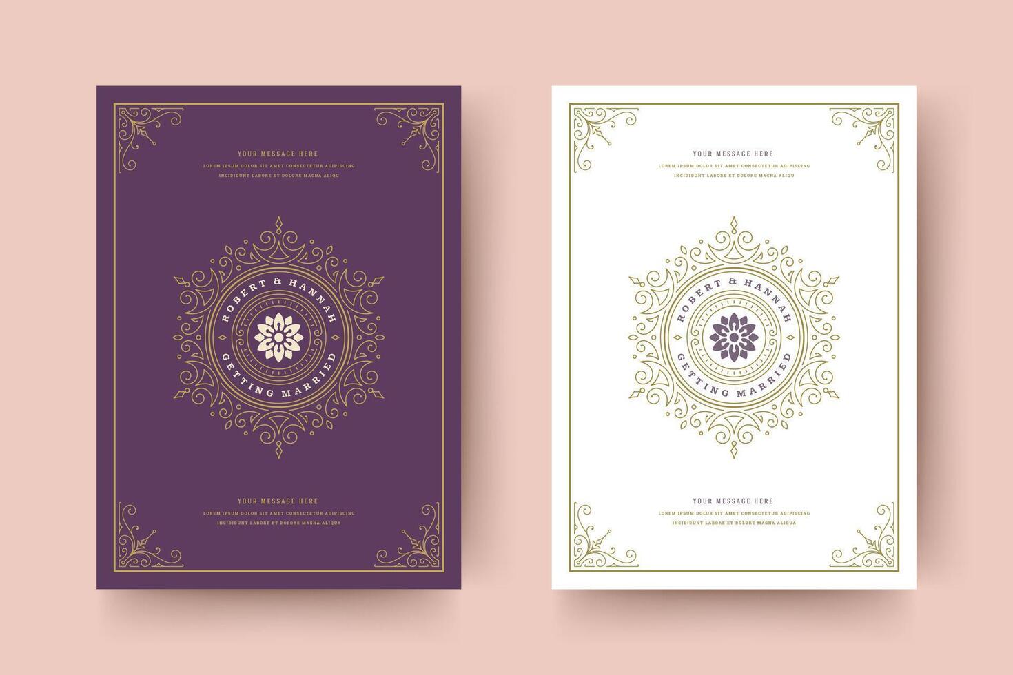 Wedding invitation save the date card typographic elegant template illustration. vector