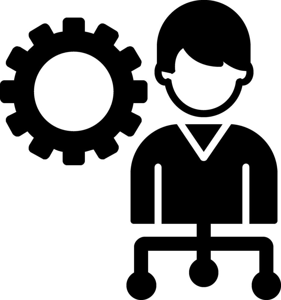 Management Glyph Icon vector