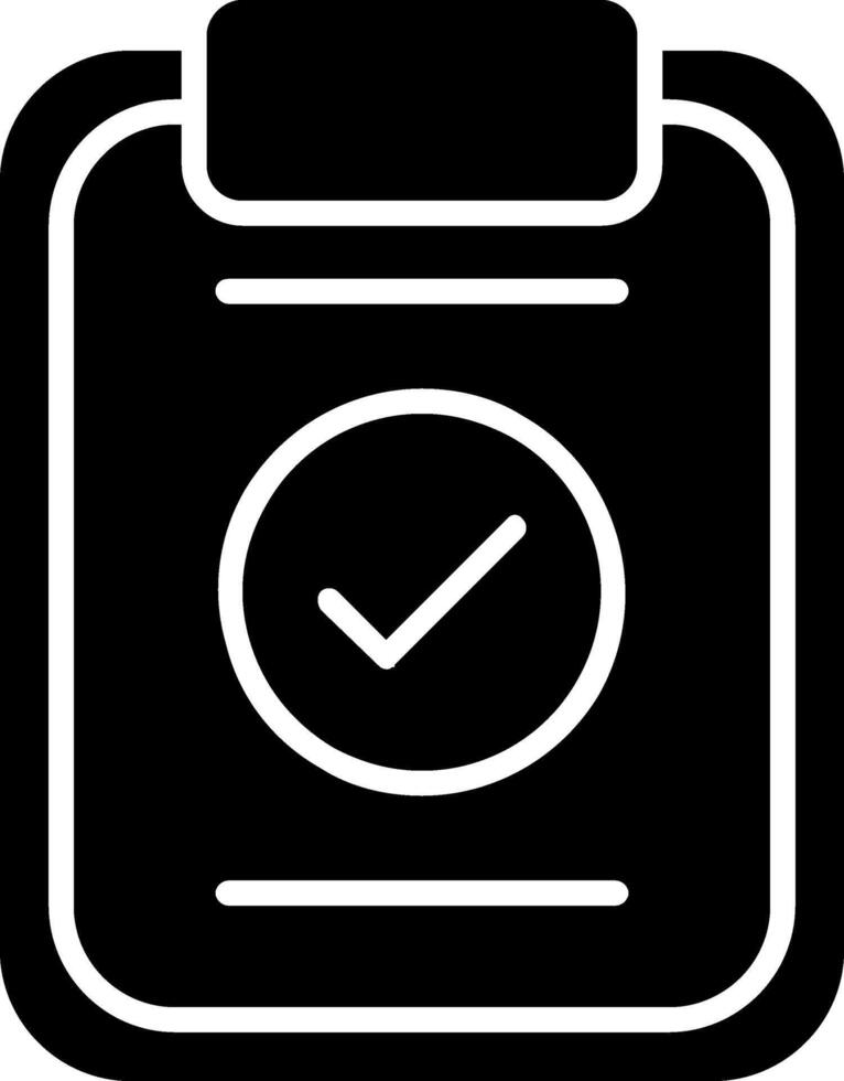 Tick Glyph Icon vector