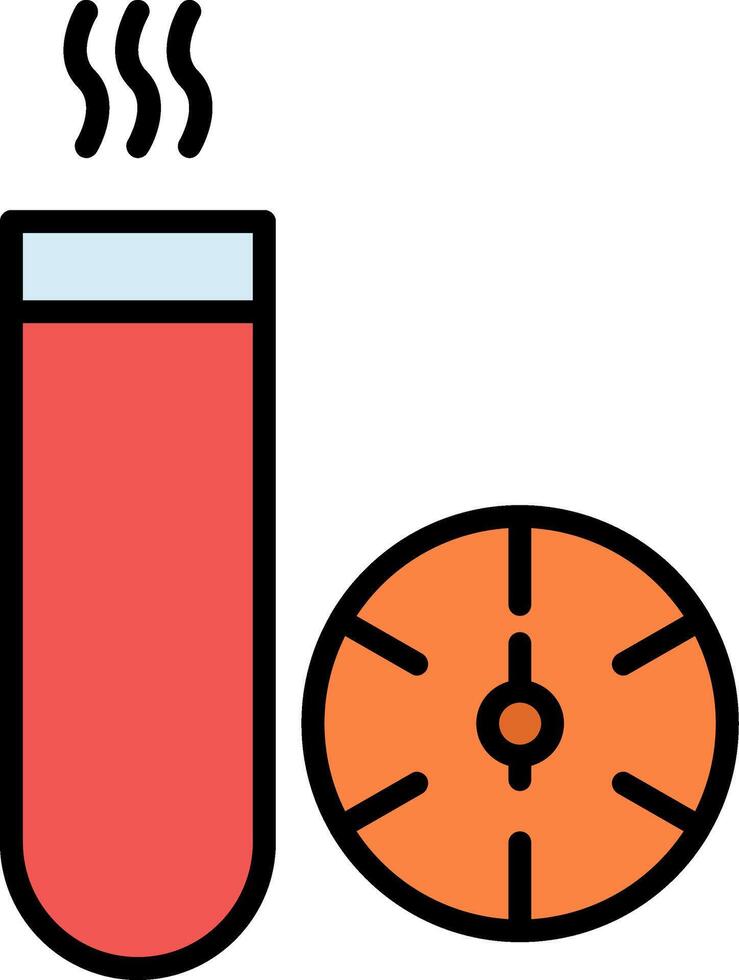 Heating Line Filled Icon vector