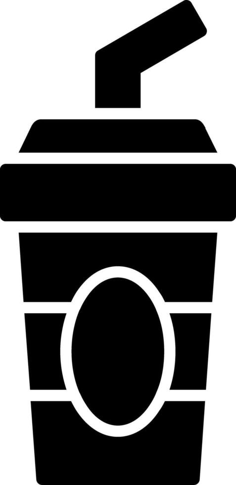 Cold Drink Glyph Icon vector