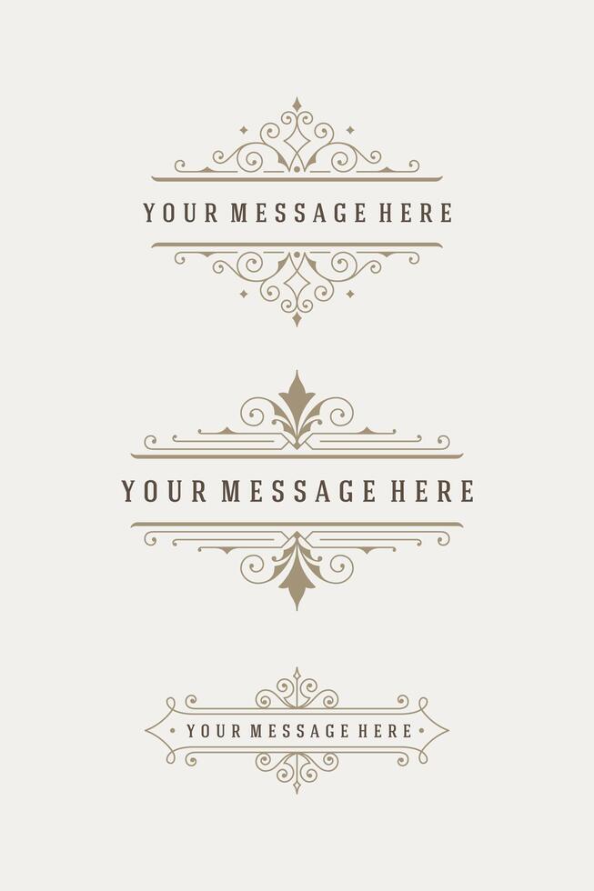 Vintage Ornaments Decorations Design Elements vector