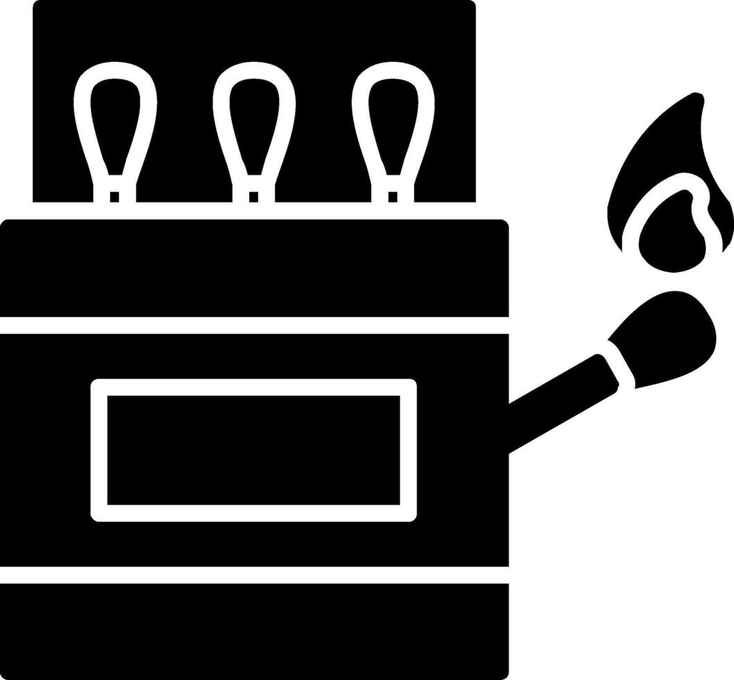 Matches Glyph Icon vector