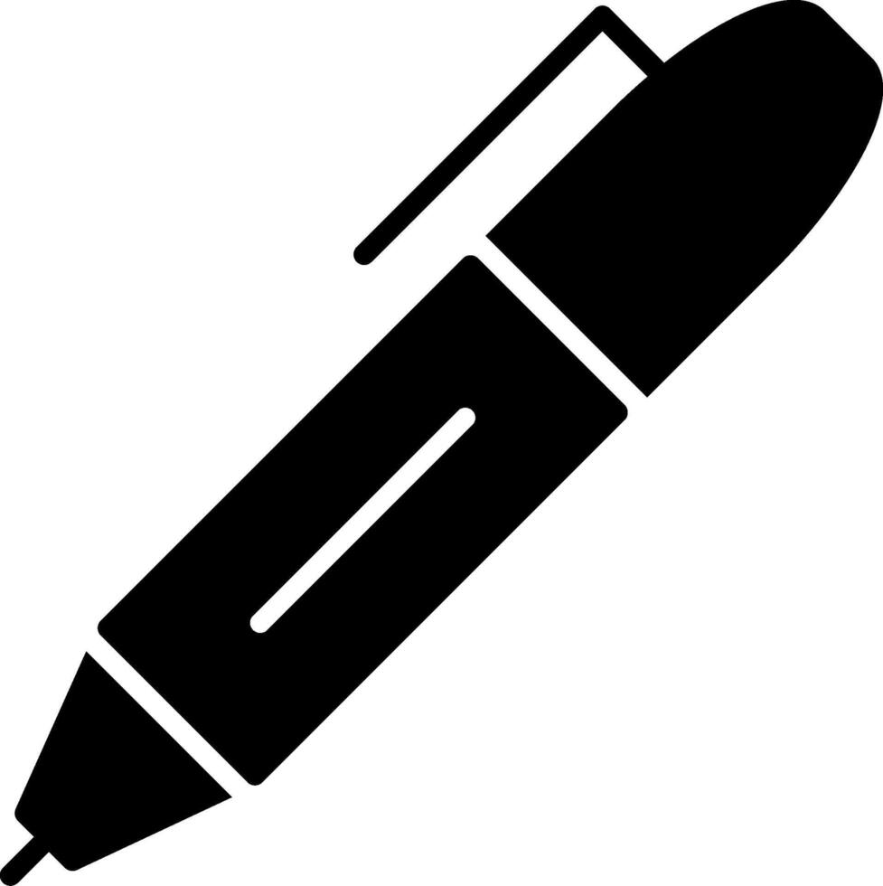 Fountain Pen Glyph Icon vector