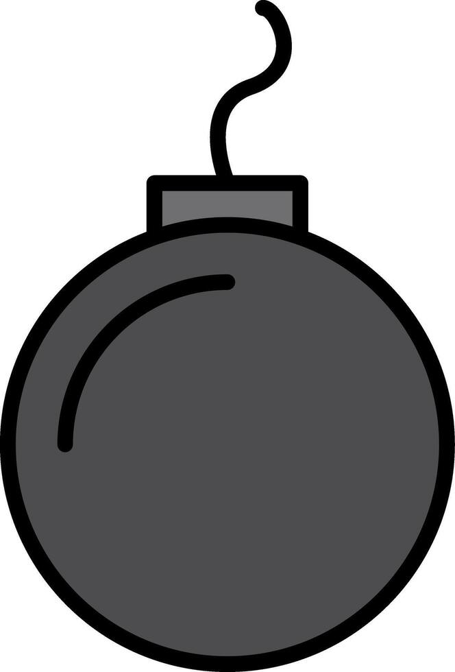 Bomb Line Filled Icon vector