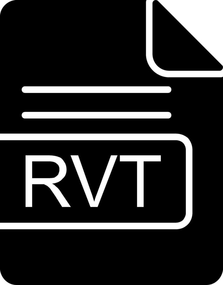 RVT File Format Glyph Icon vector