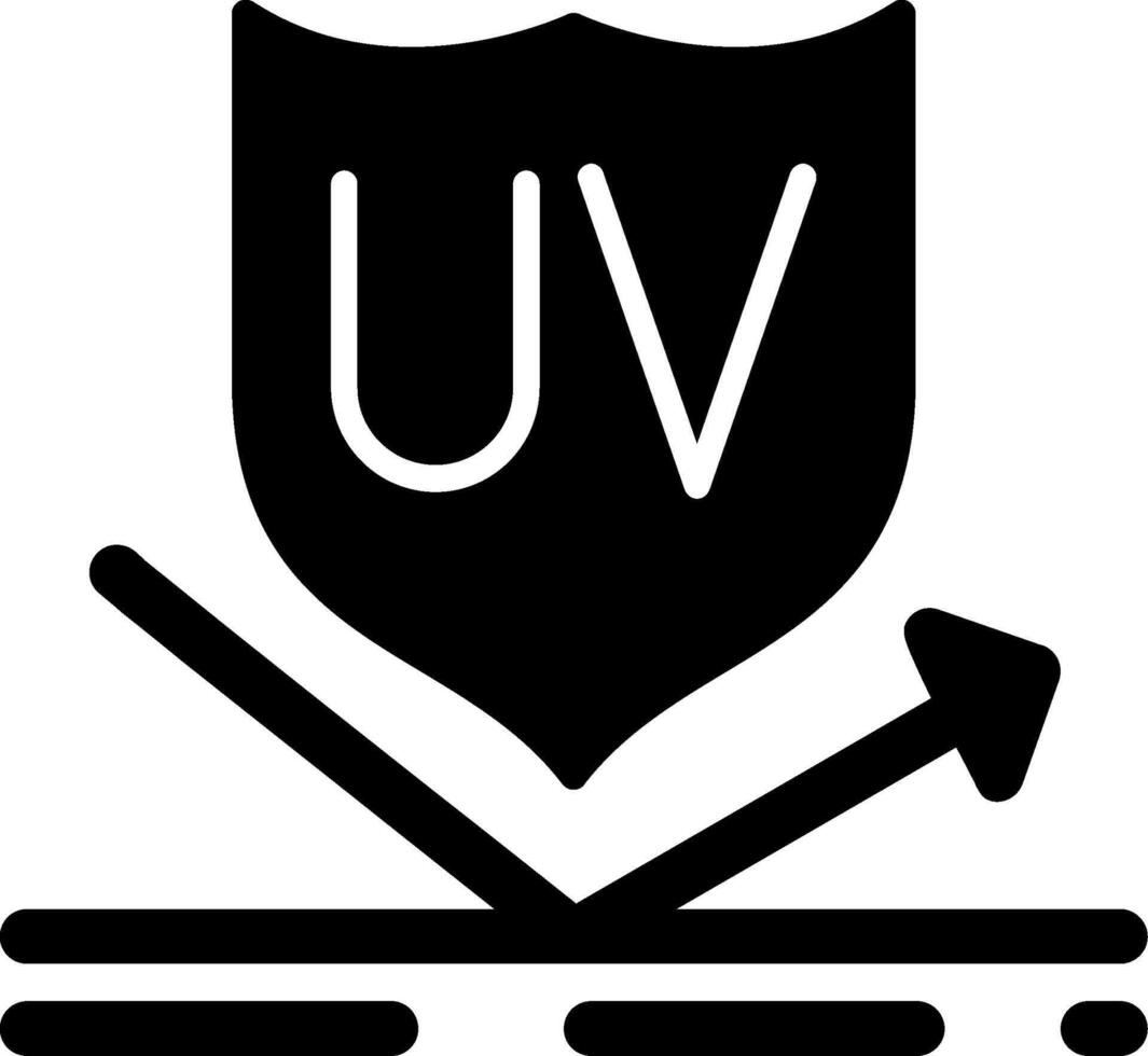 UV Protection Glyph Icon vector