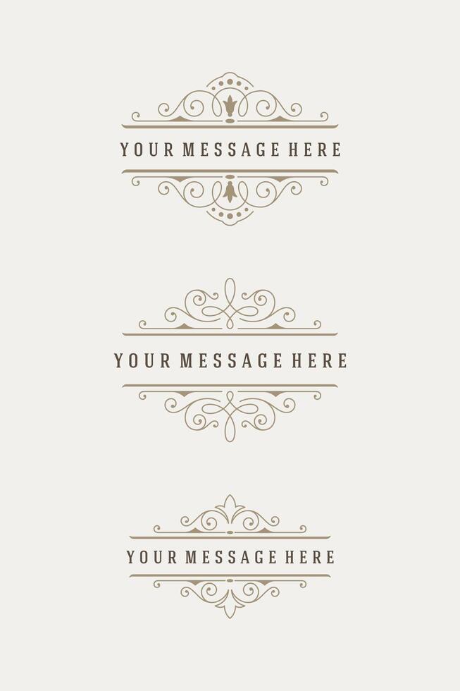 Vintage Ornaments Decorations Design Elements vector