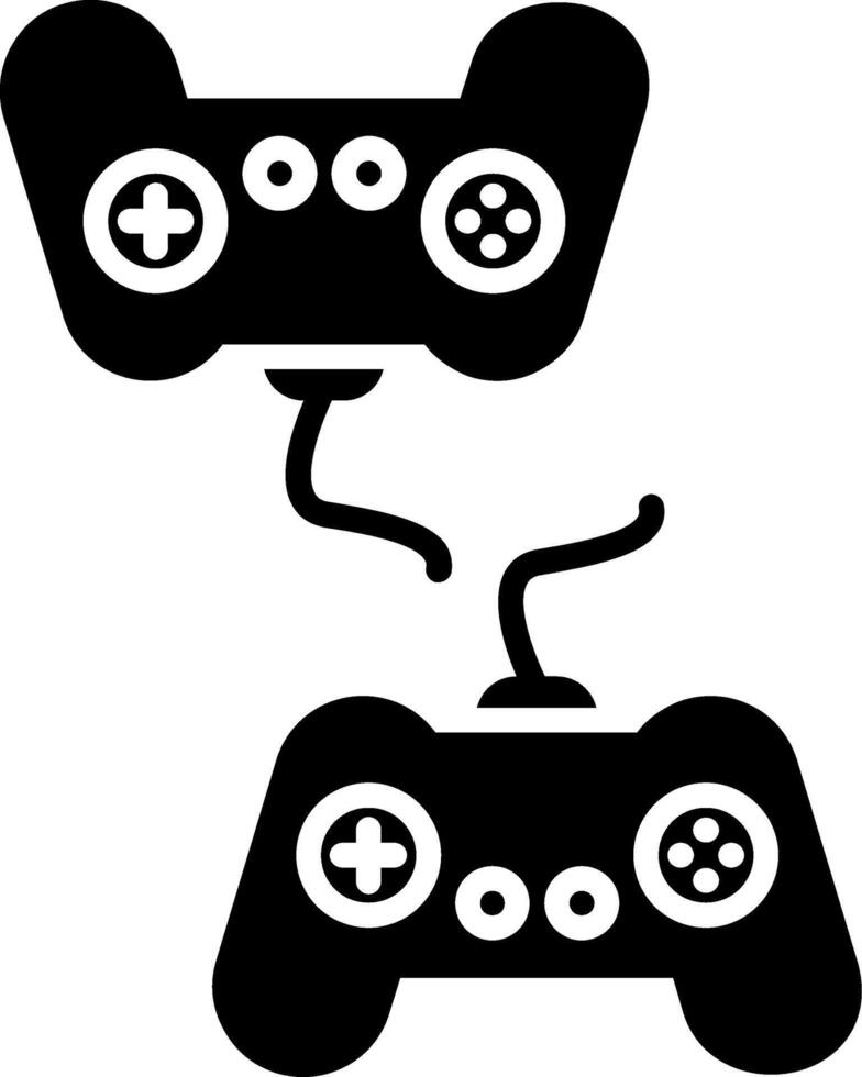 Player Versus Player Glyph Icon vector
