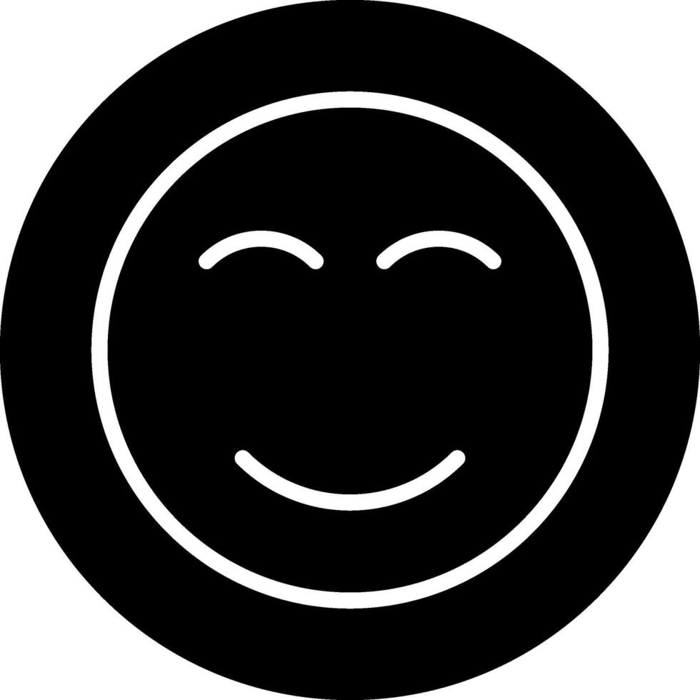 icono de glifo de sonrisa vector