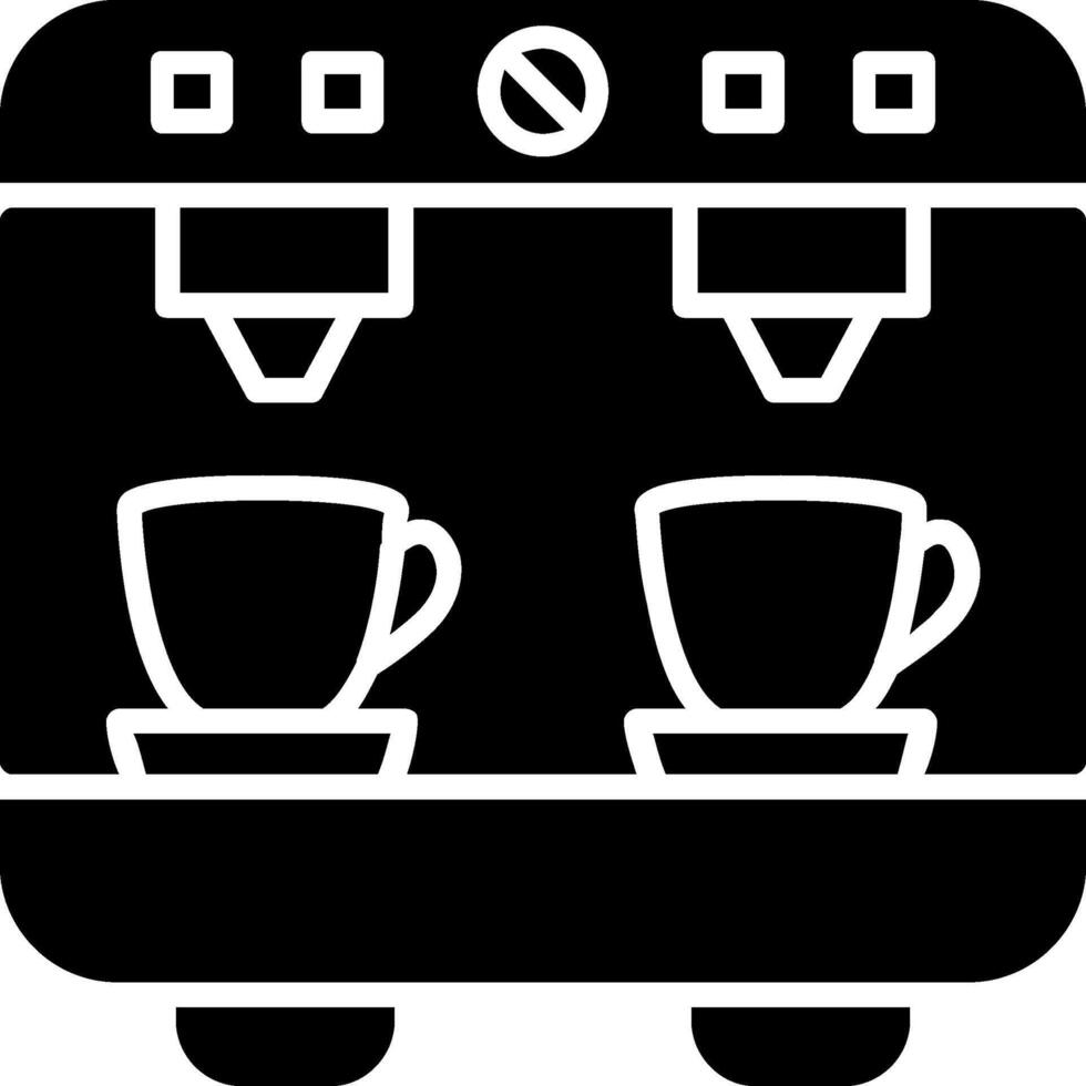Coffee Machine Glyph Icon vector