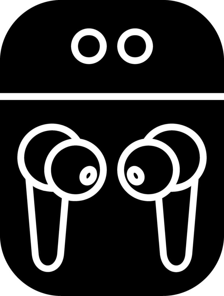 Earbuds Glyph Icon vector