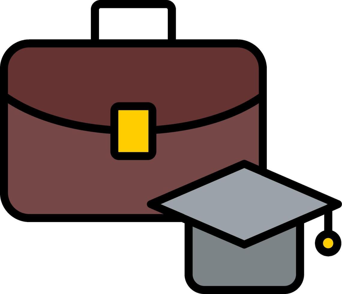 Apprentice Line Filled Icon vector