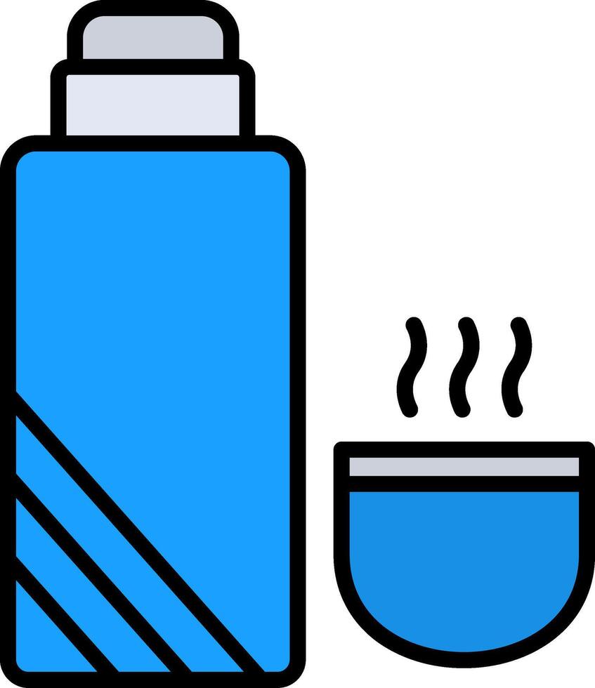 Thermos Line Filled Icon vector