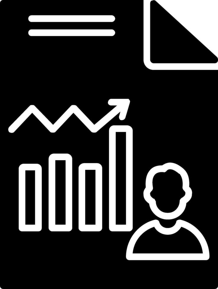 Bar Presentation Glyph Icon vector