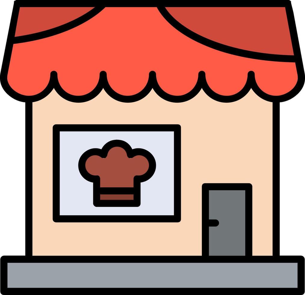 Restaurant Line Filled Icon vector