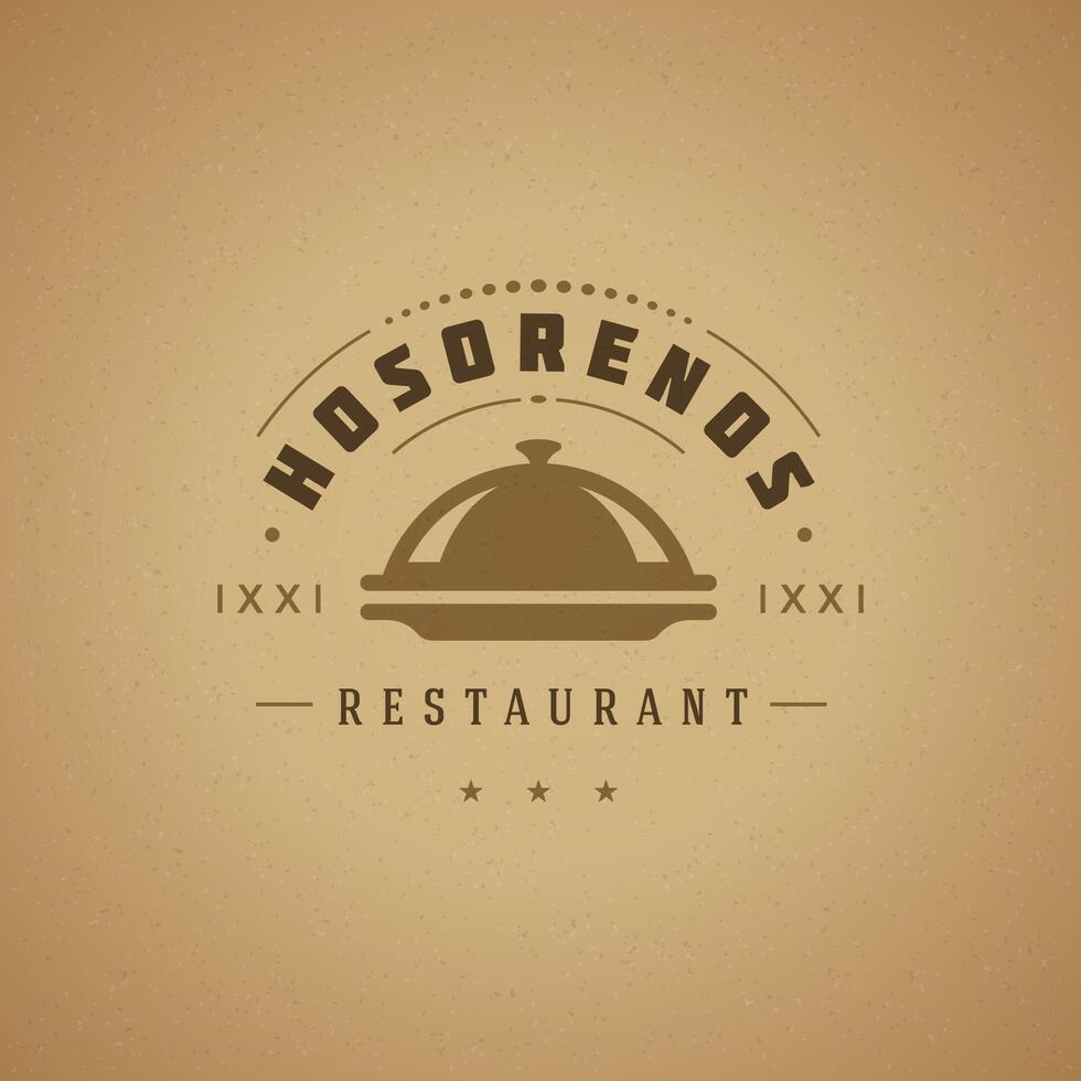 Restaurant Cloche Design Element vector