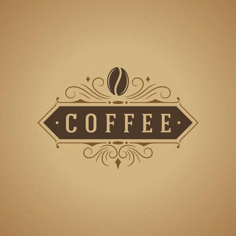 café tienda logo diseño elemento vector