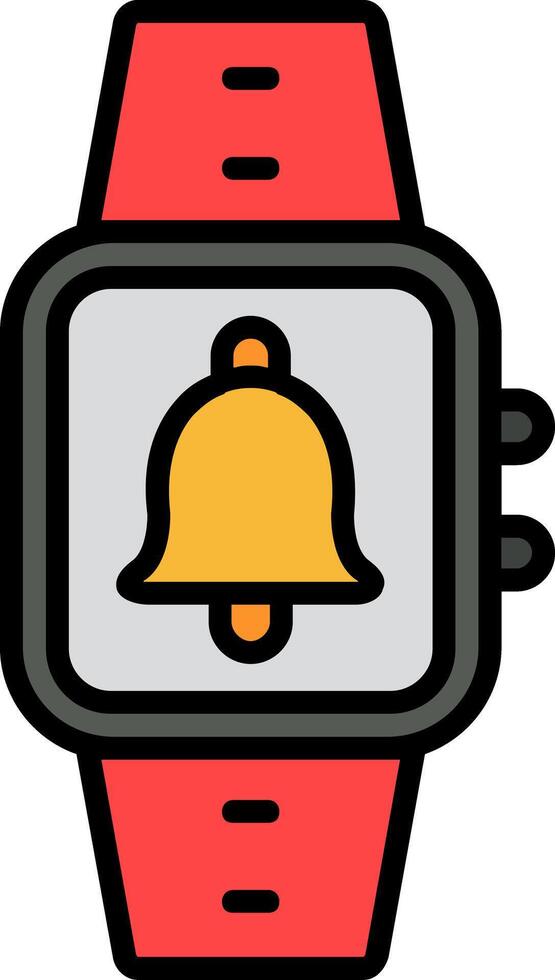 Notification Line Filled Icon vector