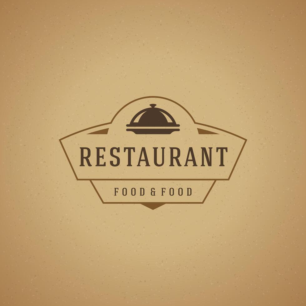Restaurant Cloche Design Element vector