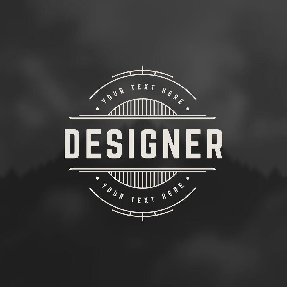 Designer Design Element in Vintage Style vector