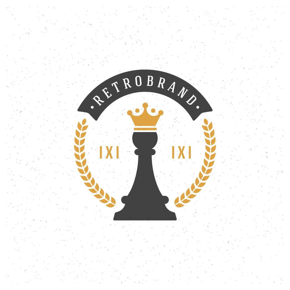 Chess Design Element in Vintage Style vector