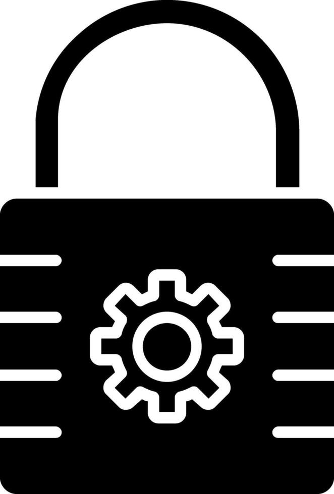 Lock Glyph Icon vector
