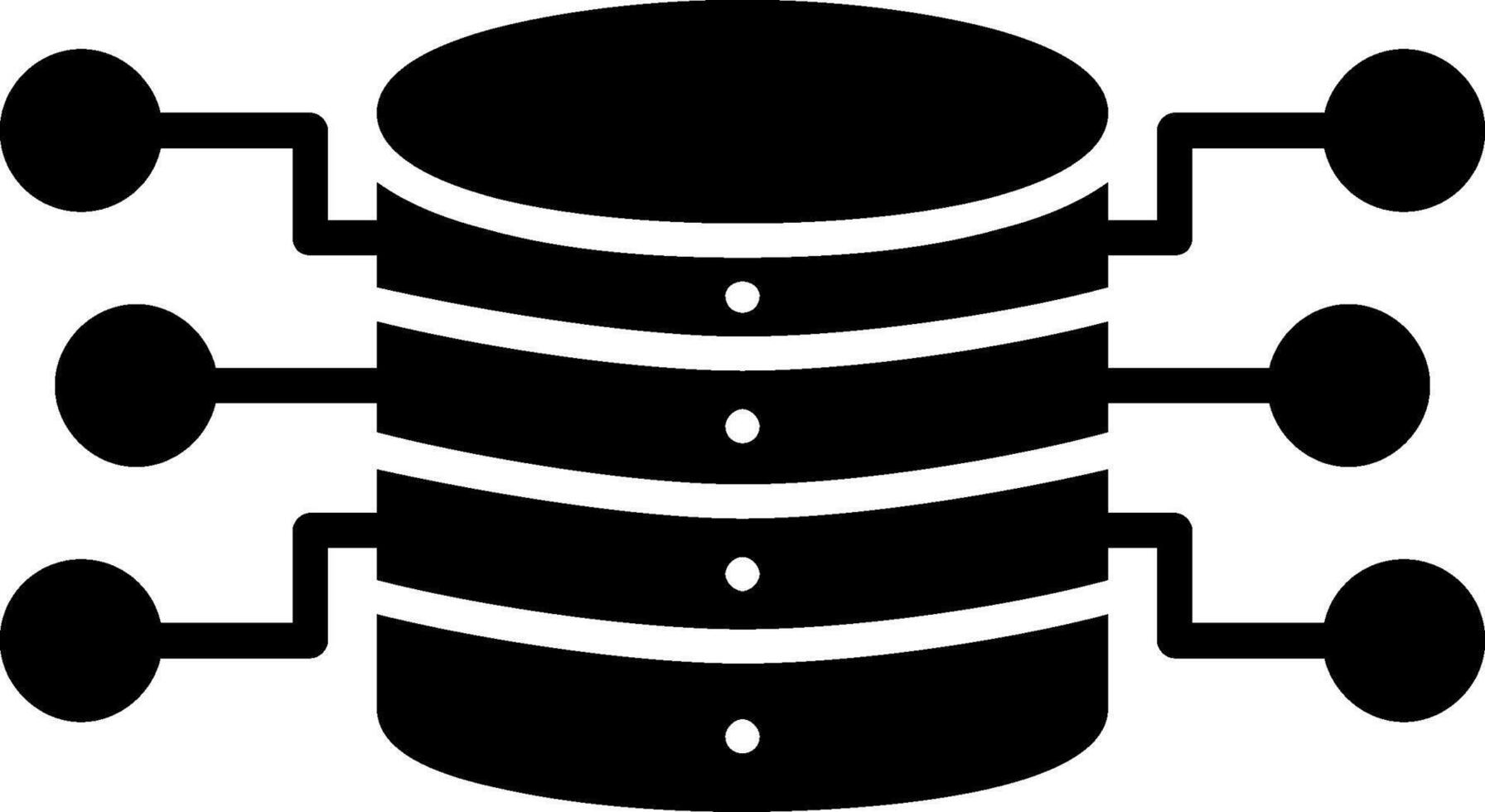 Server Storage Glyph Icon vector