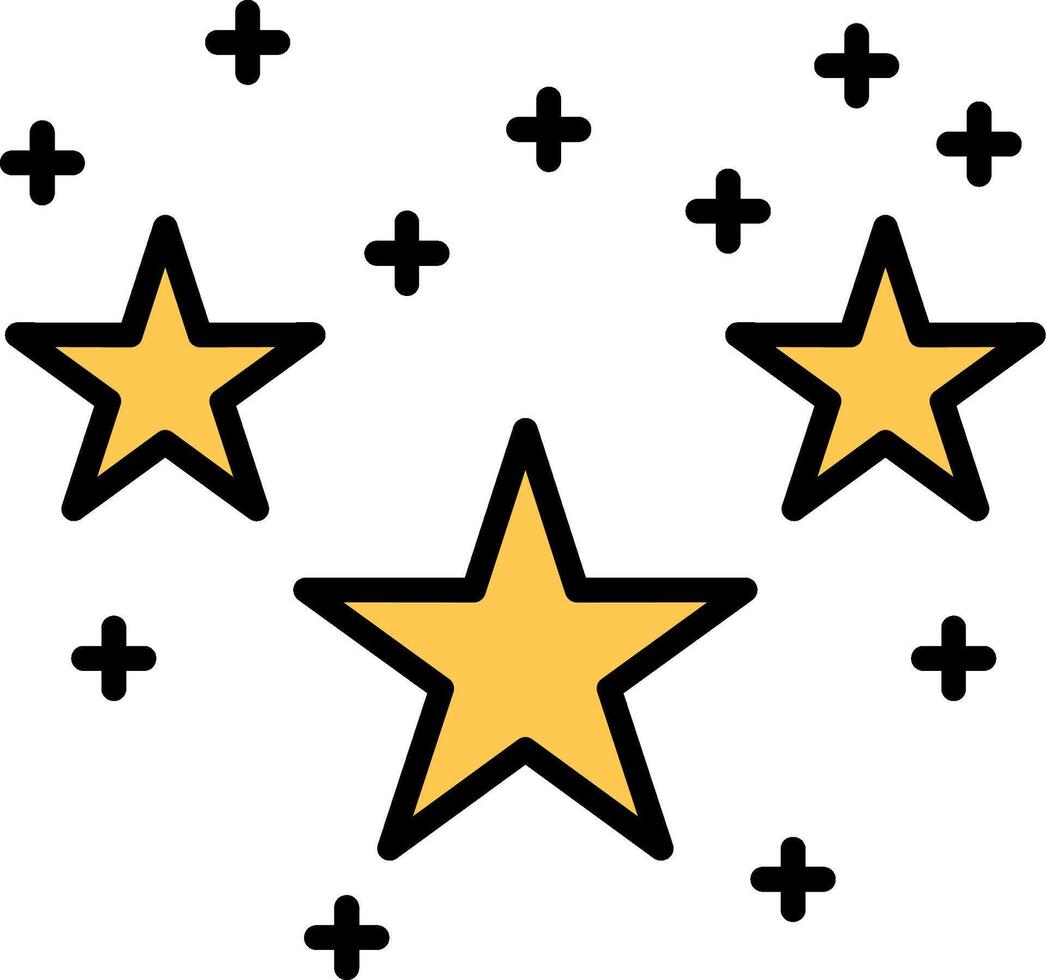 Stars Line Filled Icon vector
