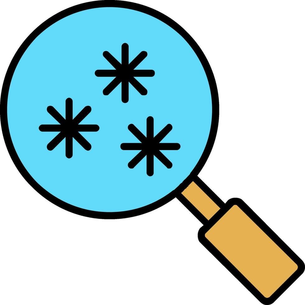 Virus Scan Line Filled Icon vector