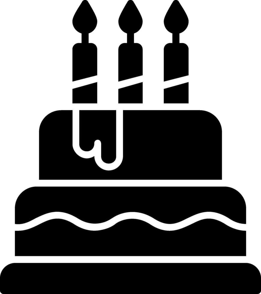 Cake Glyph Icon vector