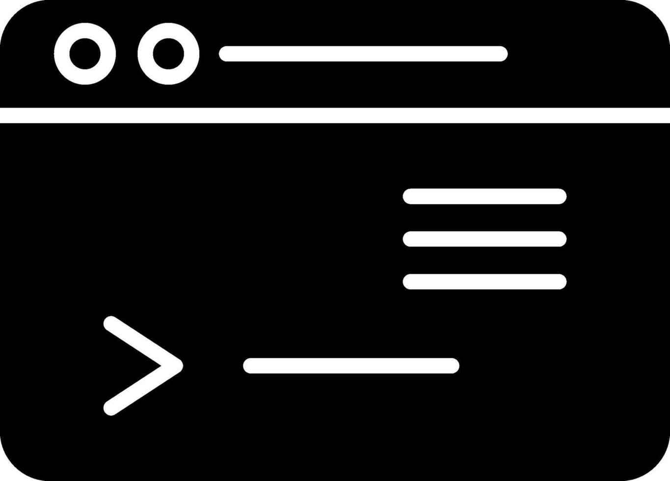 Command Line Glyph Icon vector