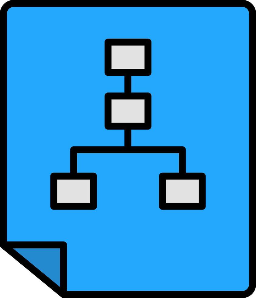 Timeline Line Filled Icon vector