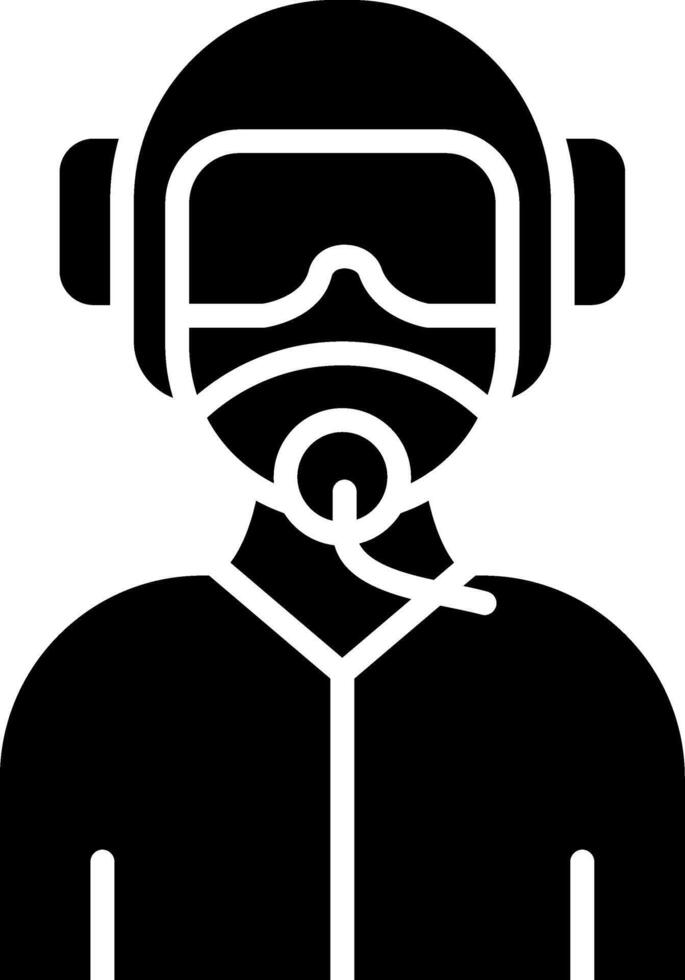 Pilot Glyph Icon vector