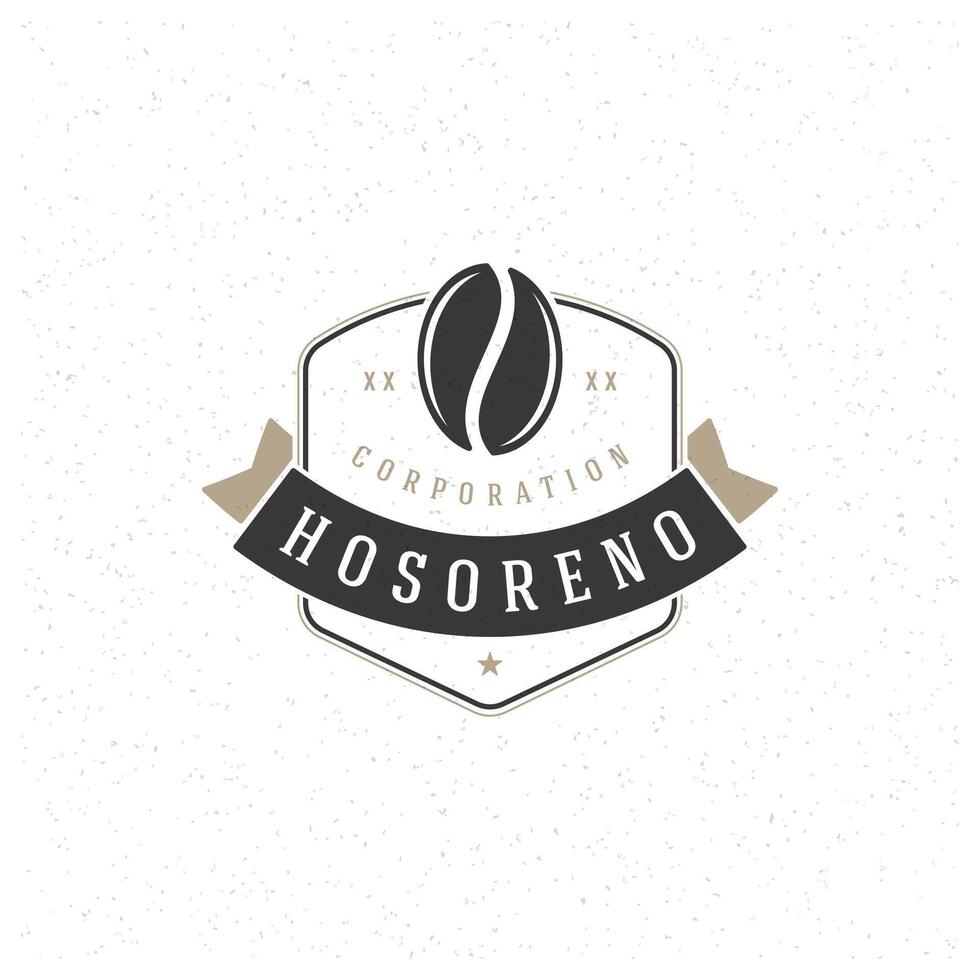 Coffee shop Logo Design Element in Vintage Style Badge vector