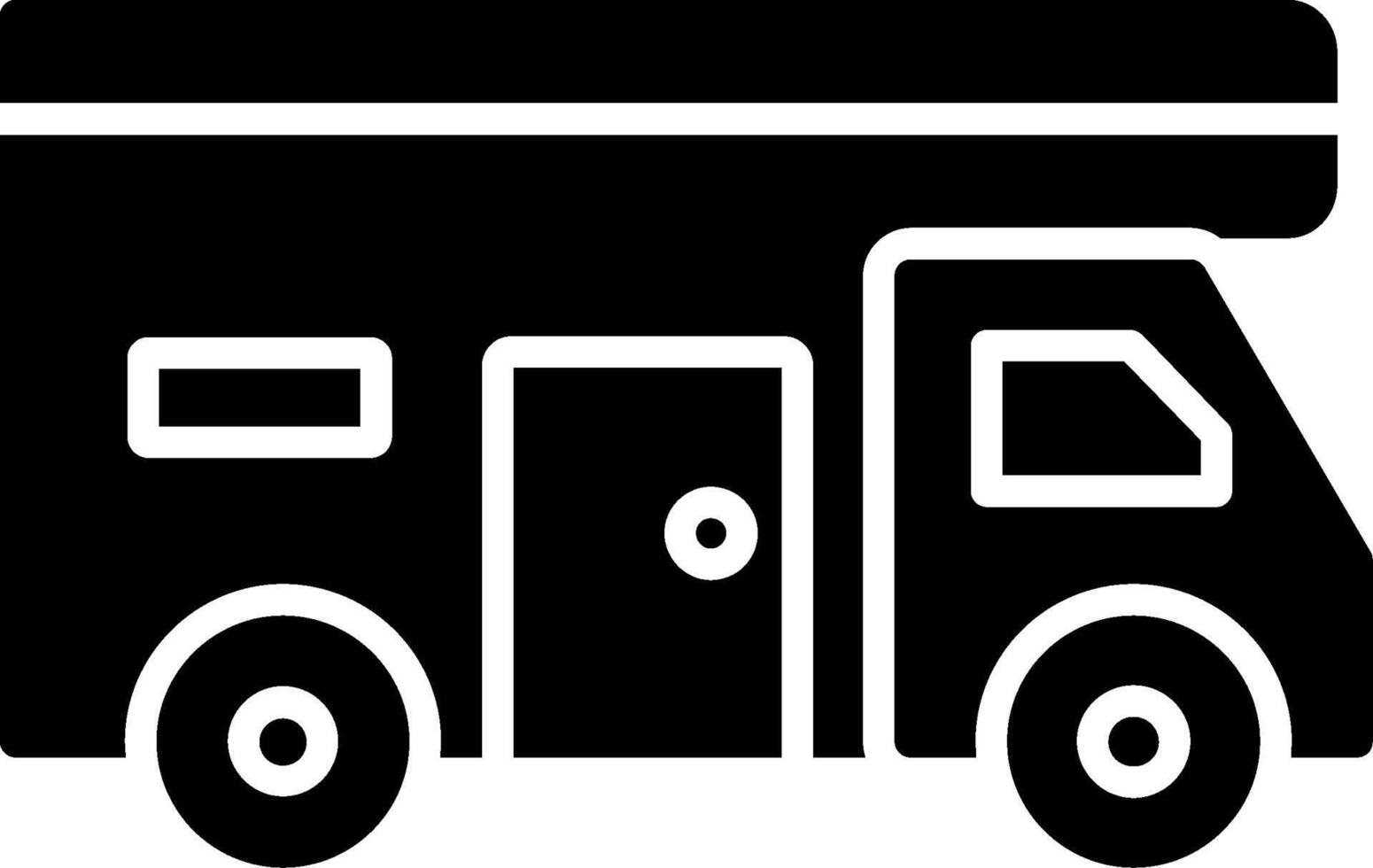 Camper Glyph Icon vector