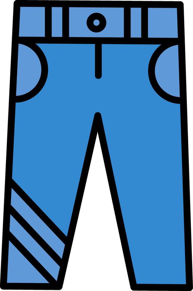 Jean Line Filled Icon vector