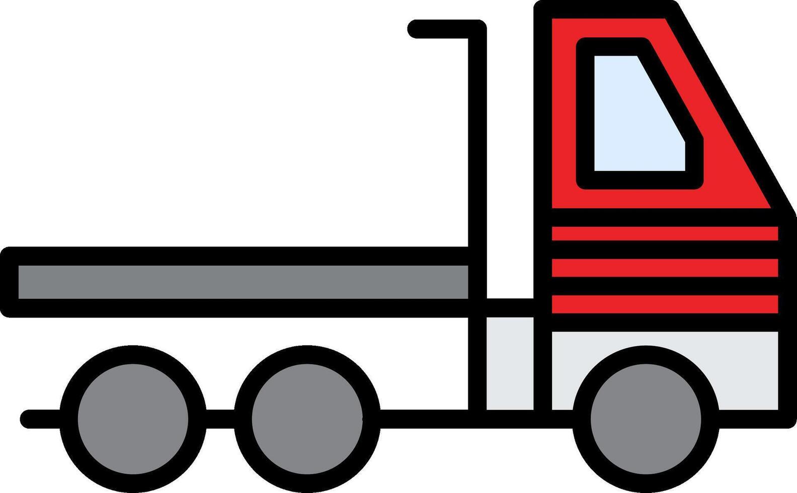 Trailer Line Filled Icon vector