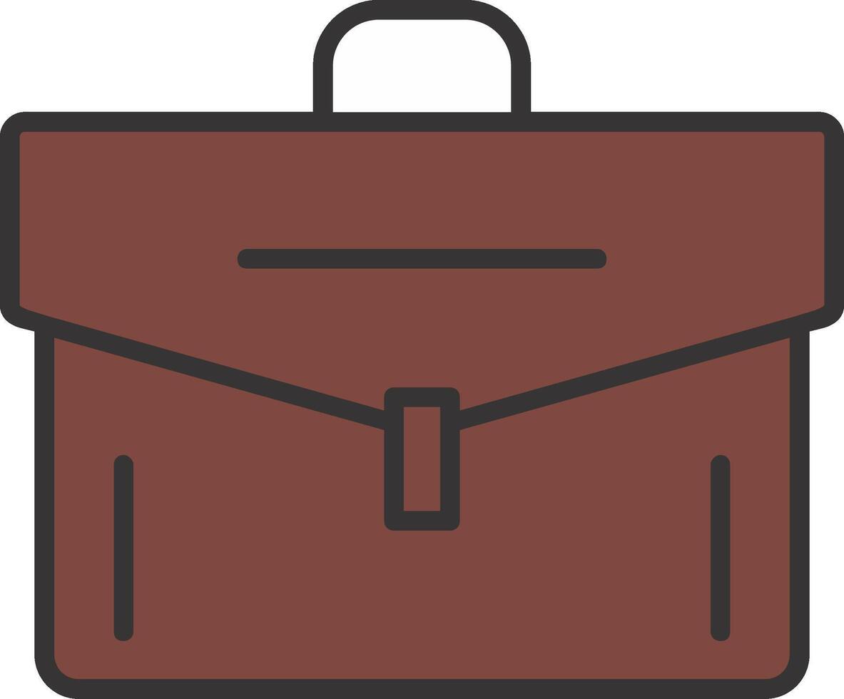 Portfolio Line Filled Icon vector