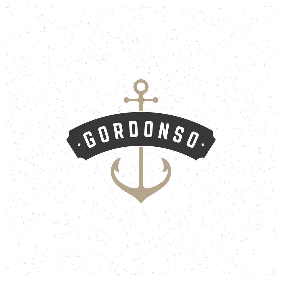 Anchor Logo Template. Design Element Vintage Style vector