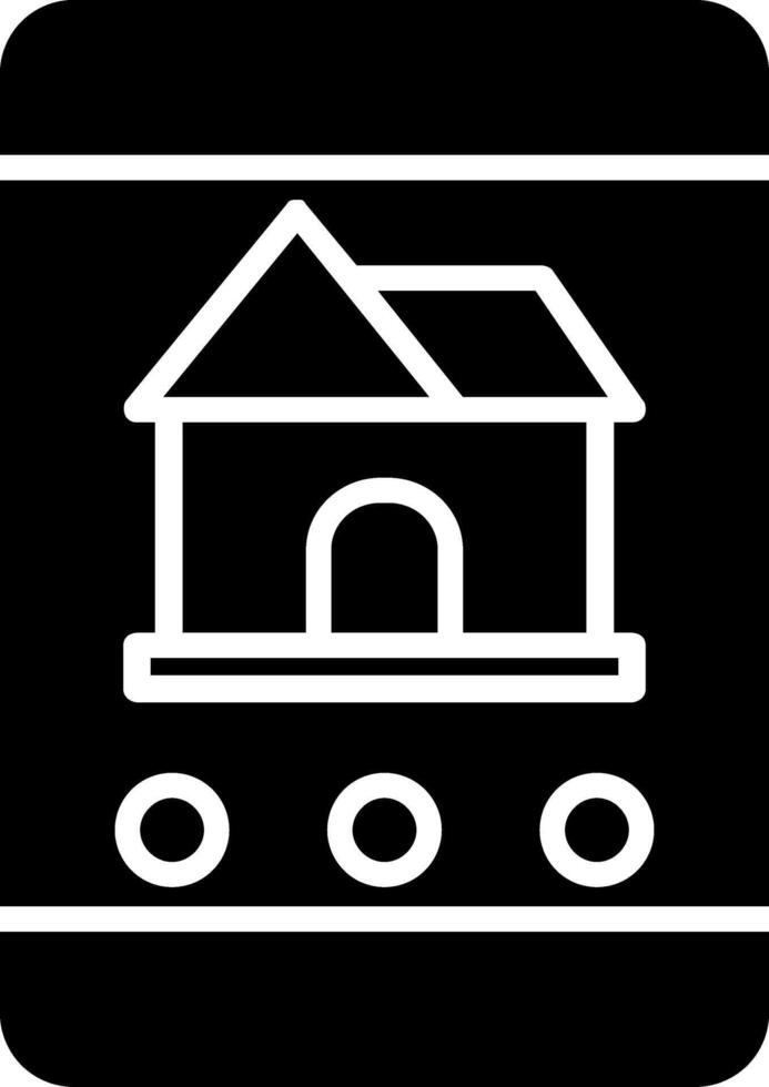 Real Estate App Glyph Icon vector