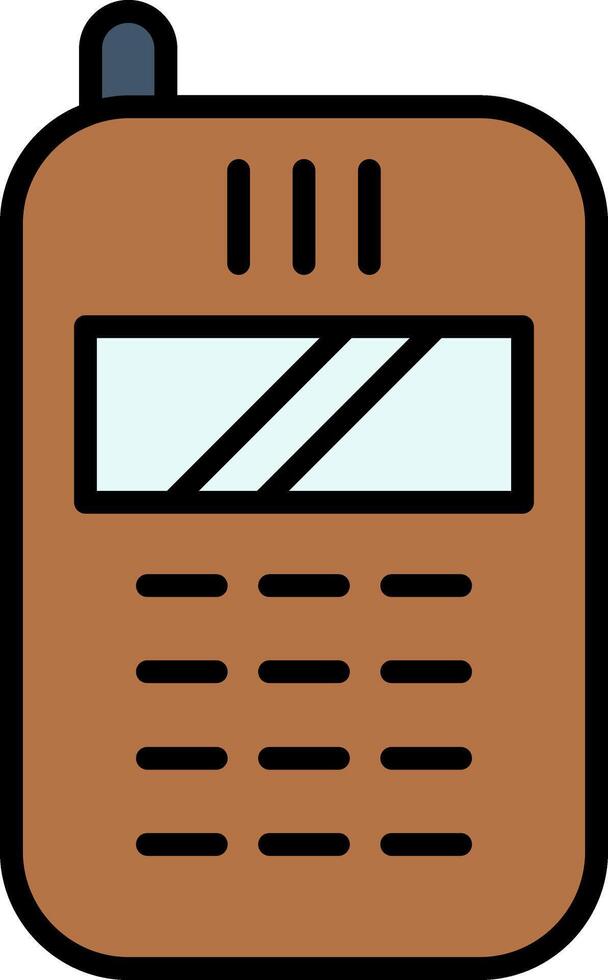 Telephone Line Filled Icon vector