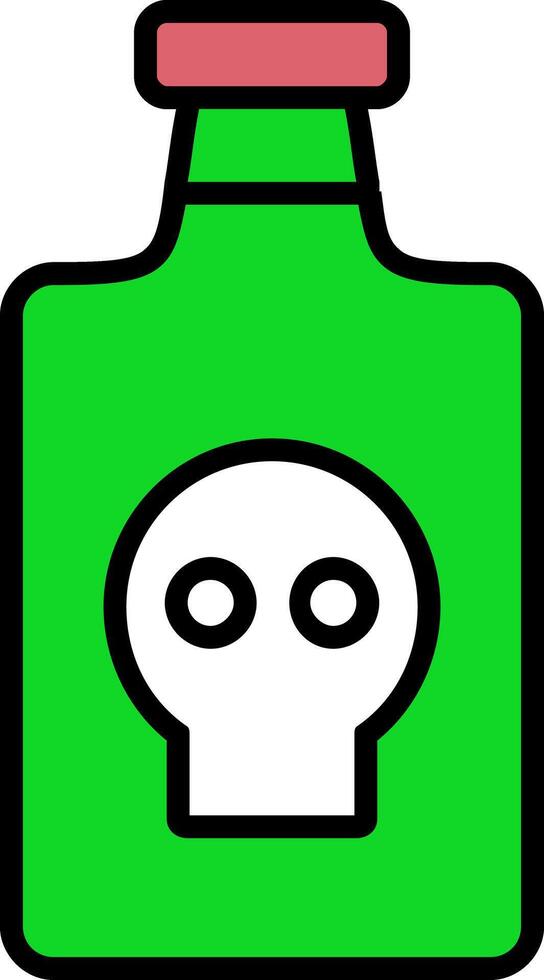 Poison Line Filled Icon vector