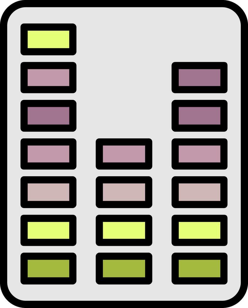 Sound Bars Line Filled Icon vector