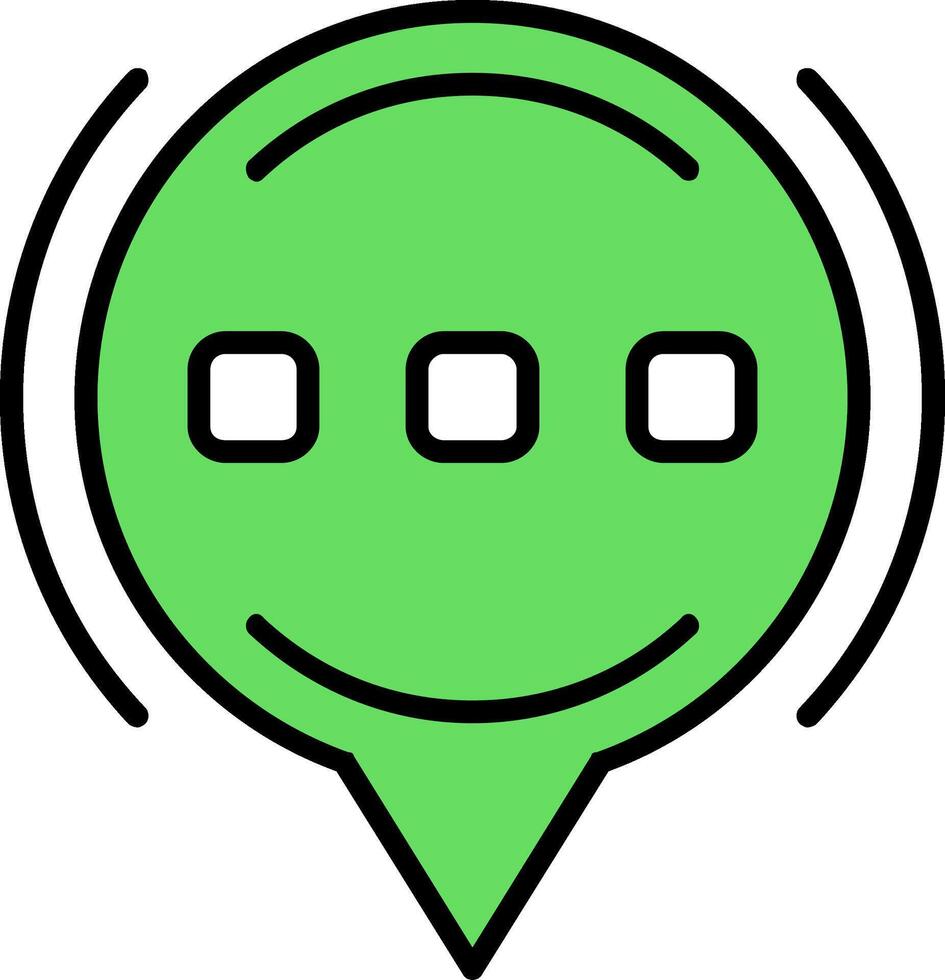 Talk Line Filled Icon vector