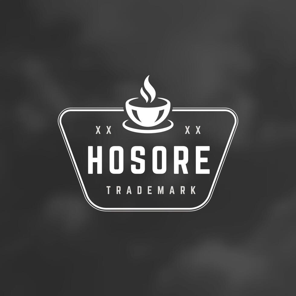 Coffee Shop Logo Design Element in Vintage Style for Logotype vector