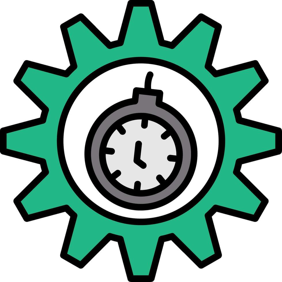 Deadline Line Filled Icon vector