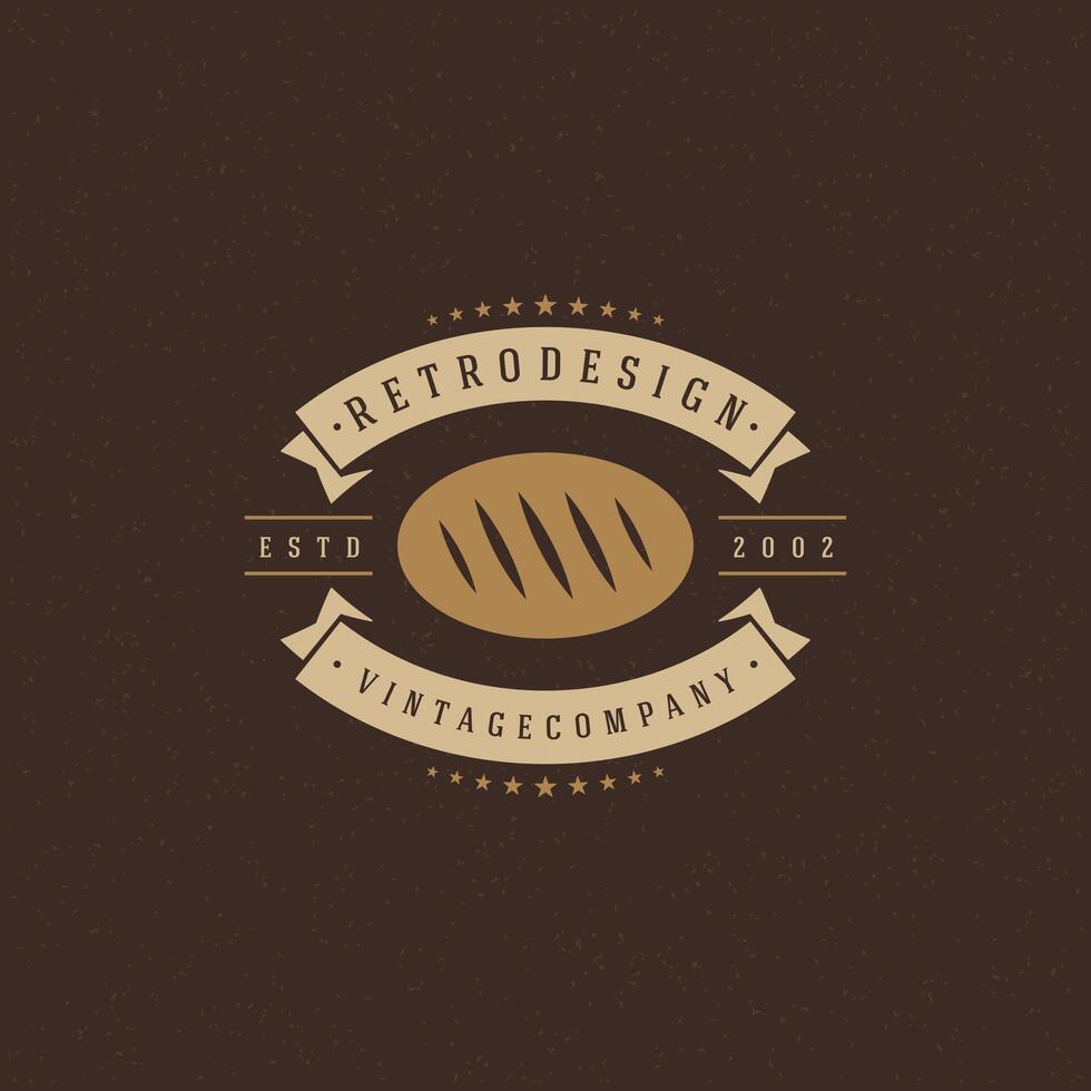 Bakery Shop Logo Template. Design Element Vintage Style for Logotype vector